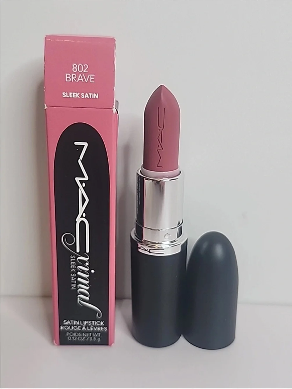 MAC MACximal Sleek Satin Lipstick 0.12 oz #802 BRAVE - NIB. Have 7 available